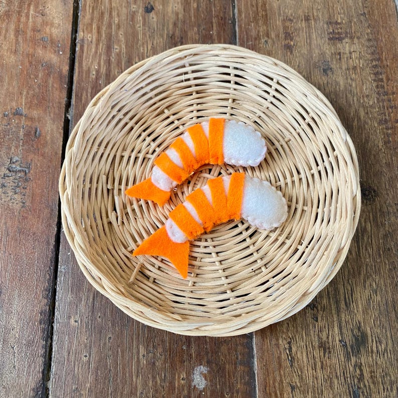 Filzfisch- und Meeresfrüchte-Set – Filzspielzeug-Lebensmittel