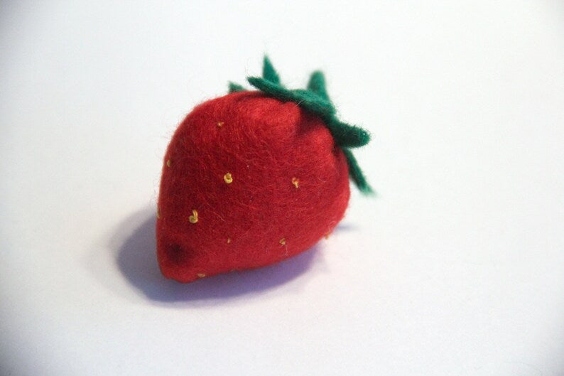 Filz Erdbeeren in verschiedenen Größen, Kaufladen Zubehör Spielset