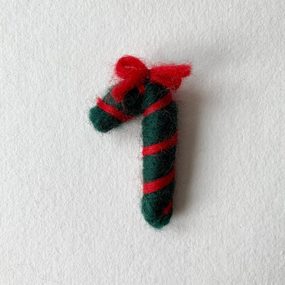 Wollfilz Weihnachtsmann Ornament, Handgemachte Weihnachtsdekoration Nikolaus Zuckerstange Geschenkbox