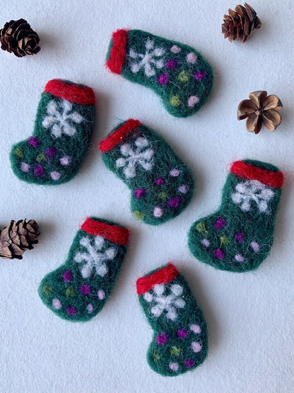 Wollfilz Socken Handschuhe Nadelfilz Weihnachtsdekoration Basteln