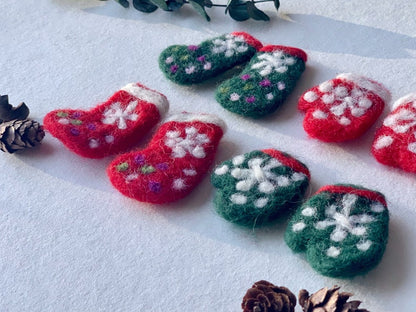 Wollfilz Socken Handschuhe Nadelfilz Weihnachtsdekoration Basteln