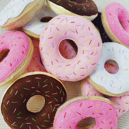 Filz-Donut-Spielzeug-Lebensmittelset (3-teilig und 4-teilig) - Filz-Backlebensmittel