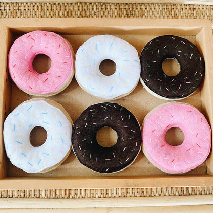 Filz-Donut-Spielzeug-Lebensmittelset (3-teilig und 4-teilig) - Filz-Backlebensmittel