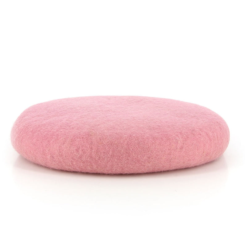 Sitzkissen aus Filz, 38 cm rund, Woll-Füllung, verschiedene Farben