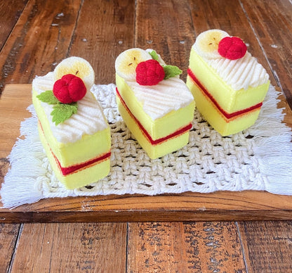 Küchenspielzeug-Kuchenset aus Filz, 3-teilig