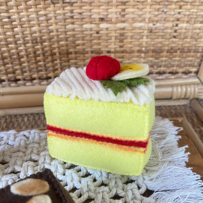 Küchenspielzeug-Kuchenset aus Filz, 3-teilig