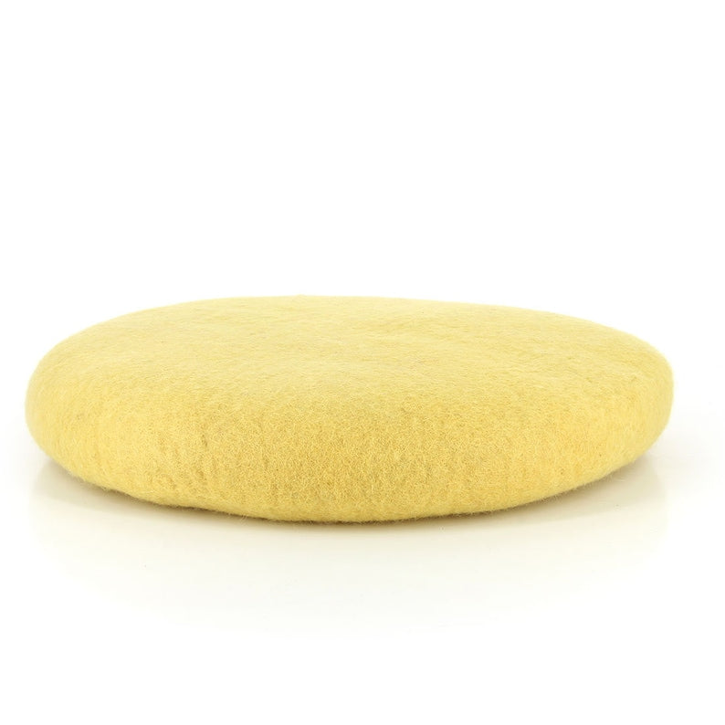 Sitzkissen aus Filz, 38 cm rund, Woll-Füllung, verschiedene Farben