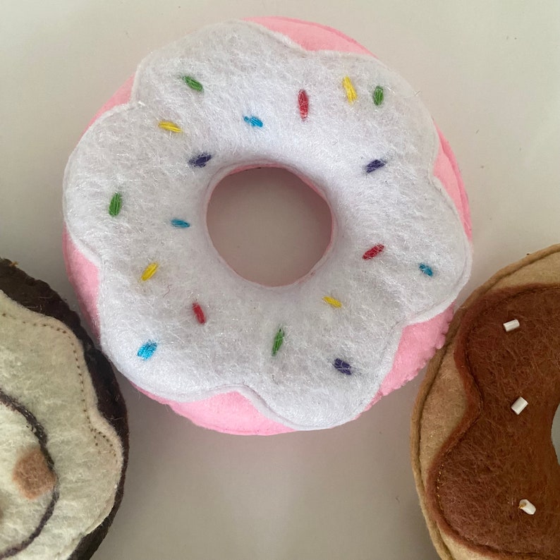 Filz-Donut-Set – 5-teiliges Spielzeugessen