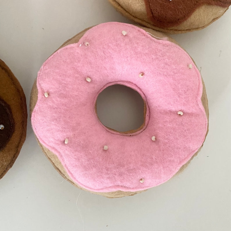 Filz-Donut-Set – 5-teiliges Spielzeugessen