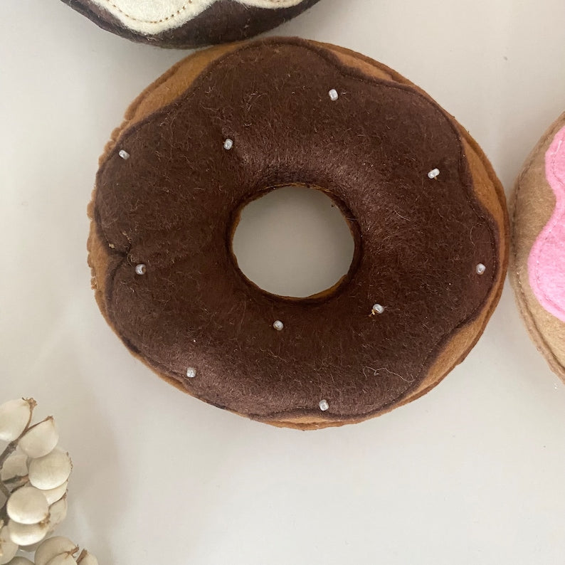 Filz-Donut-Set – 5-teiliges Spielzeugessen