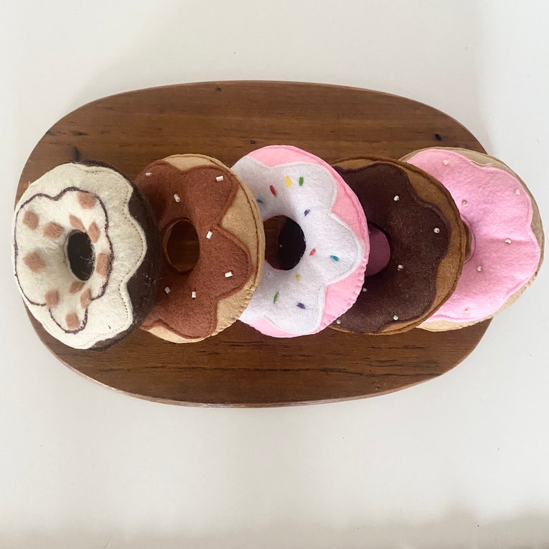 Filz-Donut-Set – 5-teiliges Spielzeugessen