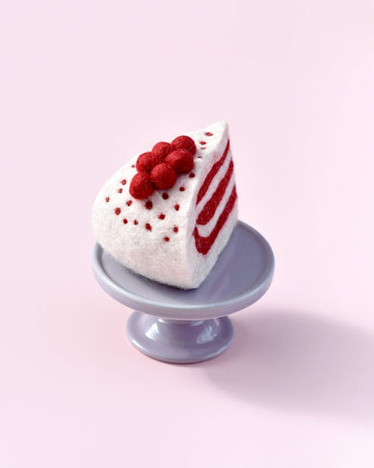Filz-Schaufel für Red Velvet Cake | Filzkuchen | Filzdessert | Filzspielzeugessen