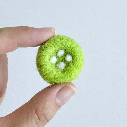 Bunte Wollfilz Knöpfe, 3 cm Durchmesser, DIY Bastelbedarf