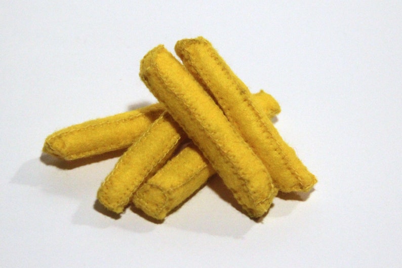 Filz Schnitzel mit Pommes, 15 cm, Spielset für Kaufladen und Spielküche