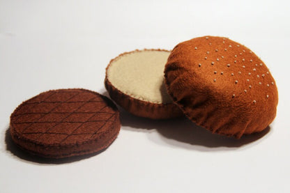 Filz-Hamburger-Spielset, Zubehör für Küchenspiele, Fast-Food-Spielset
