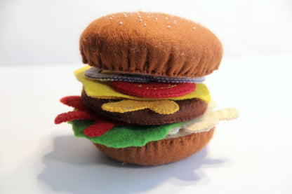 Filz-Hamburger-Spielset, Zubehör für Küchenspiele, Fast-Food-Spielset