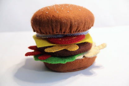 Filz-Hamburger-Spielset, Zubehör für Küchenspiele, Fast-Food-Spielset