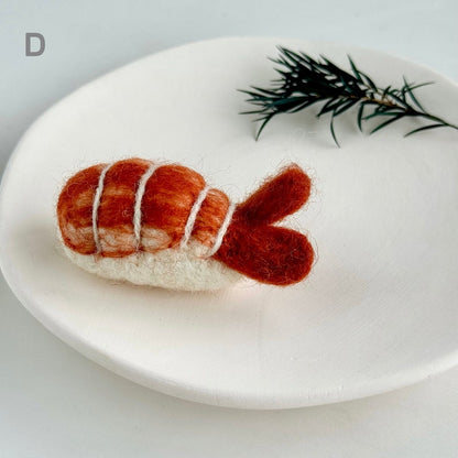 Gefilztes Sushi Set, 4 Stile, Rollenspiel Essen, Bastelbedarf für Schlüsselanhänger, Taschenanhänger, Ornament