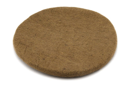 Rundes Sitzkissen aus Filz 35 cm – Stuhlkissen aus Wolle in Herbal, Salbei, Beige & Olive