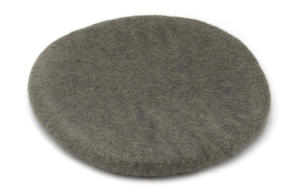 Rundes Sitzkissen aus Filz 35 cm – Stuhlkissen aus Wolle in Herbal, Salbei, Beige & Olive