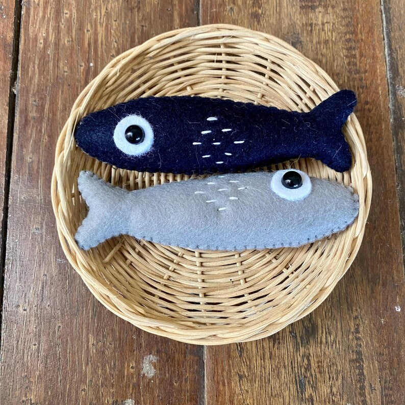 Filzfisch- und Meeresfrüchte-Set – Filzspielzeug-Lebensmittel