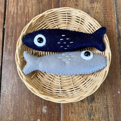 Filzfisch- und Meeresfrüchte-Set – Filzspielzeug-Lebensmittel
