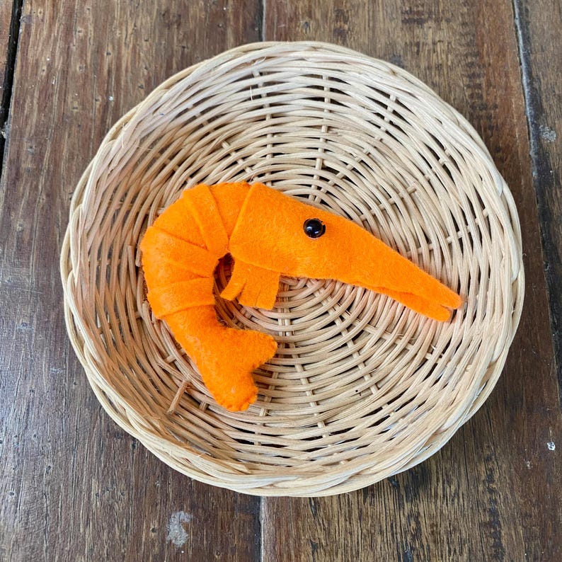 Filzfisch- und Meeresfrüchte-Set – Filzspielzeug-Lebensmittel