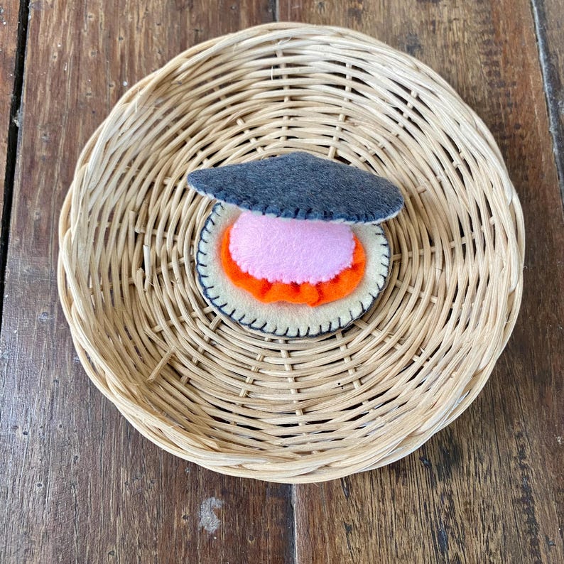 Filzfisch- und Meeresfrüchte-Set – Filzspielzeug-Lebensmittel
