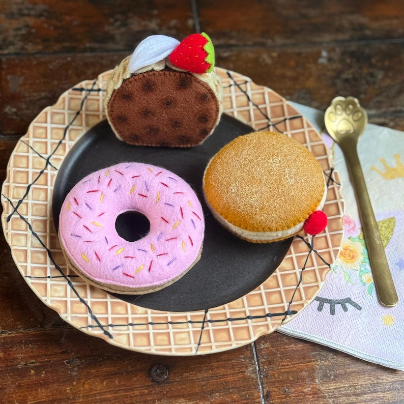 Filz Spielessen Set - Donuts, Berliner & Schokorolle