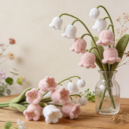 Naturbelassene Wollfilzblume – Einzelne Handgefertigte Filzblume für Dekoration und Basteln