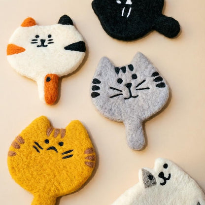 Filzuntersetzer mit Katzenmotiv – Katzenmotiv, Wohnaccessoires