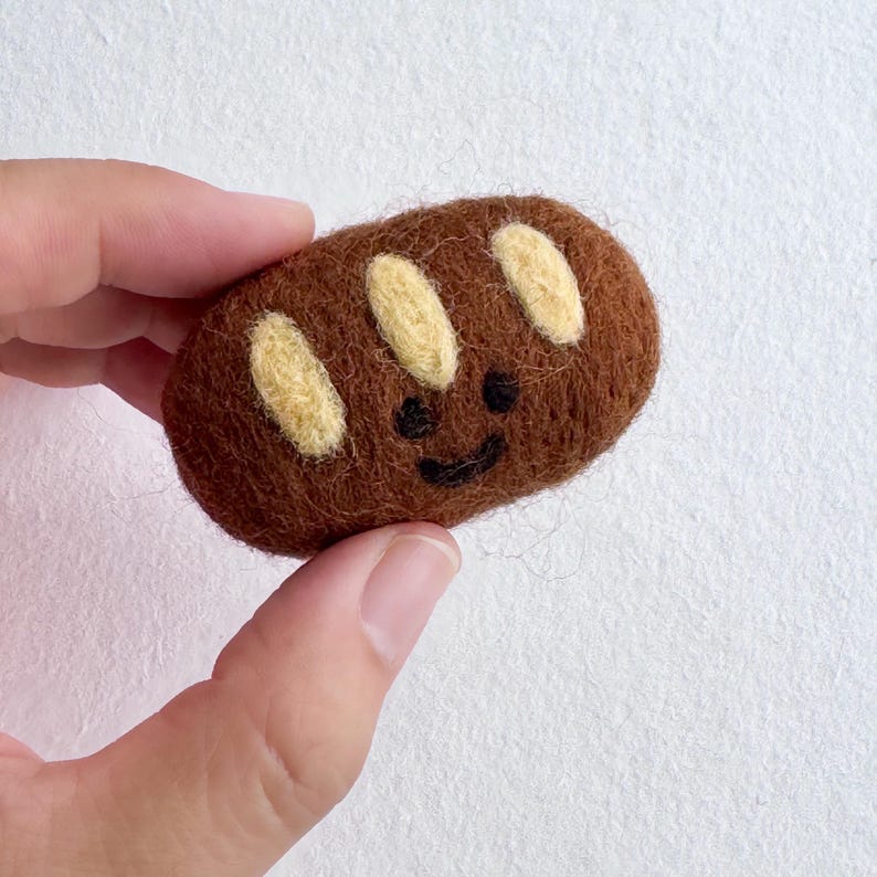 Nadelgefilzte Brötchen Mini Kawaii Bäckerei Dekor DIY