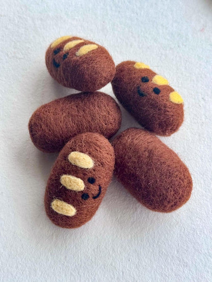 Nadelgefilzte Brötchen Mini Kawaii Bäckerei Dekor DIY