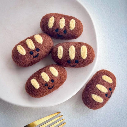 Nadelgefilzte Brötchen Mini Kawaii Bäckerei Dekor DIY