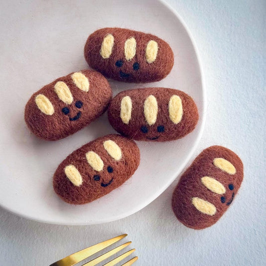 Nadelgefilzte Brötchen Mini Kawaii Bäckerei Dekor DIY